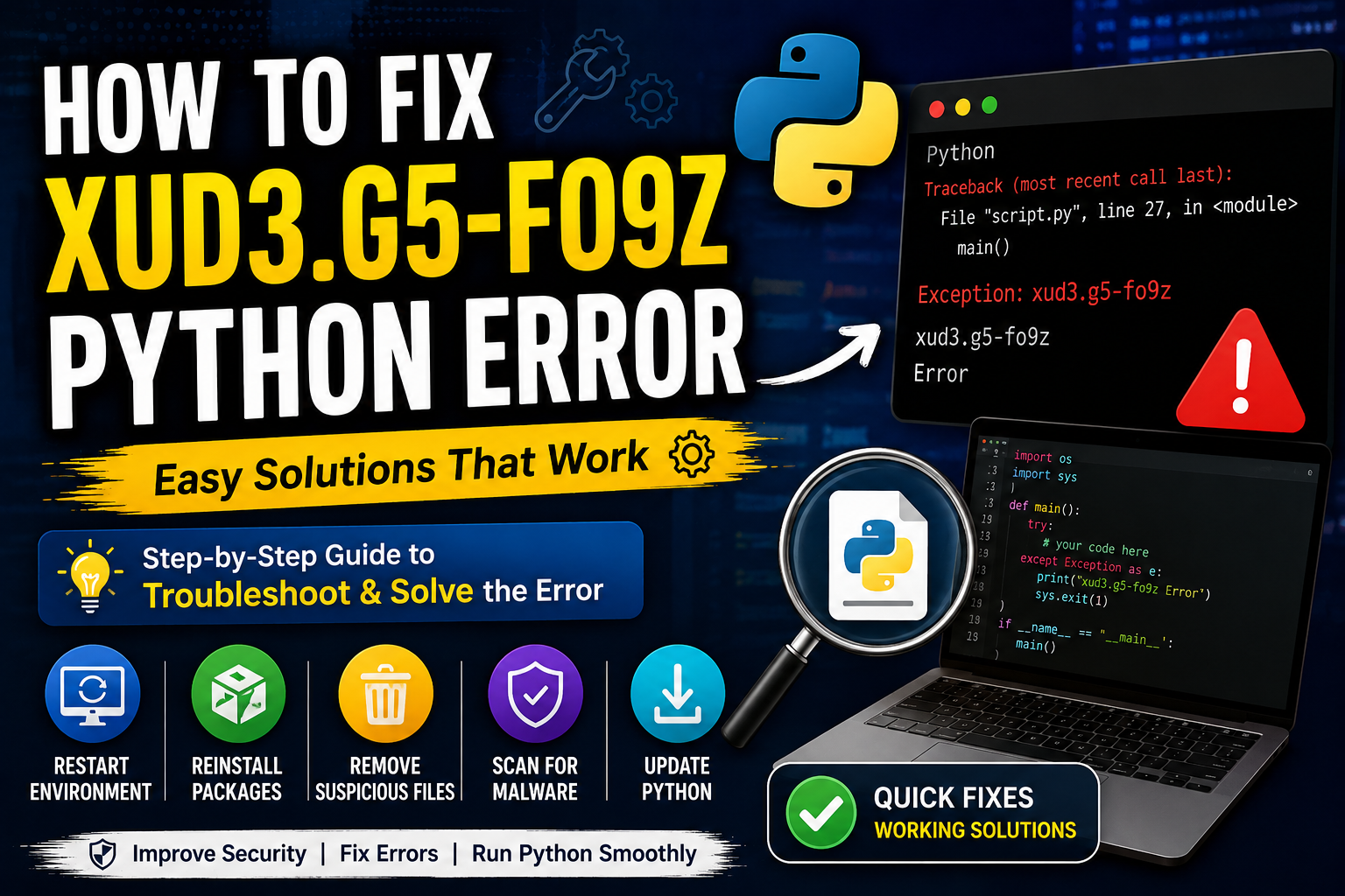 How to Fix xud3.g5-fo9z Python
