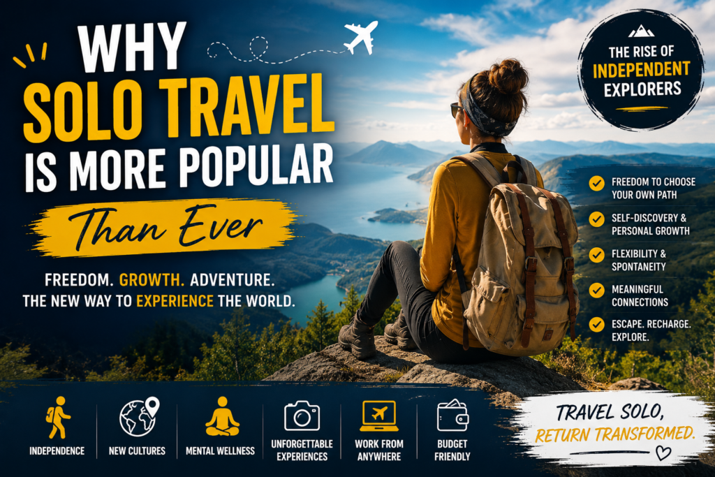 why solo travel is more popular than ever