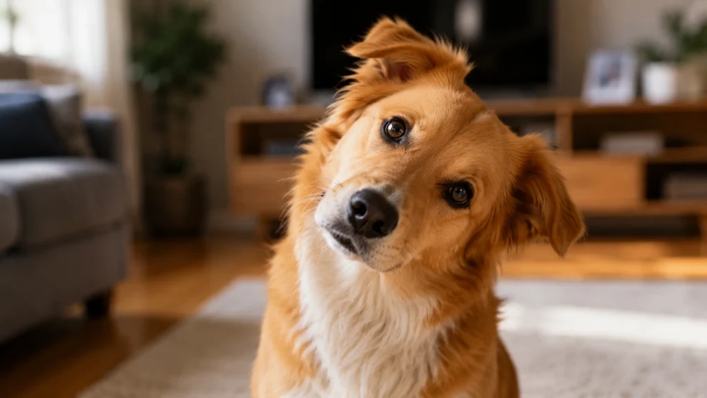 dog tilting head curious behavior