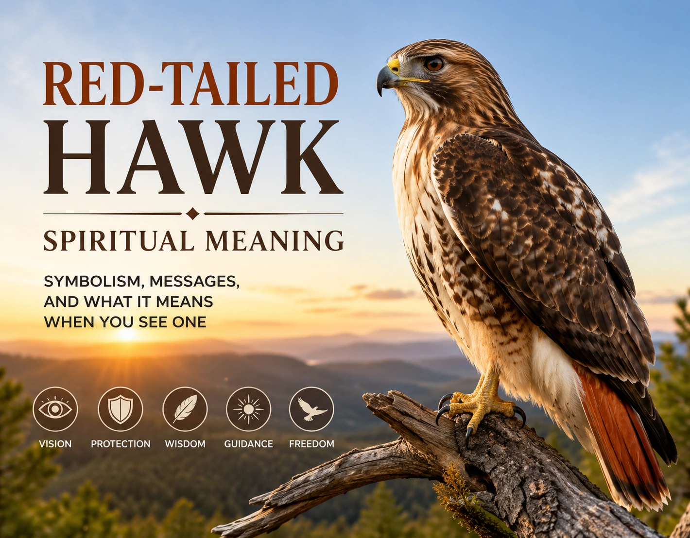 red-tailed hawk perched spiritual symbolism